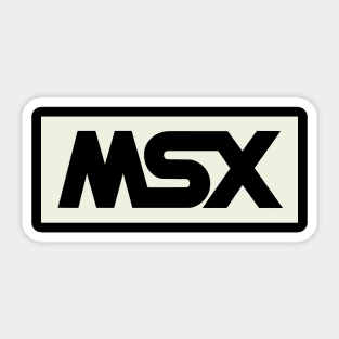 MSX Black Logo - Vintage Retro Computer Sticker